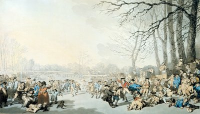 サーペンタインのスケーターたち 作： Thomas Rowlandson
