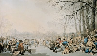 サーペンタインのスケーター」1784年 作： Thomas Rowlandson