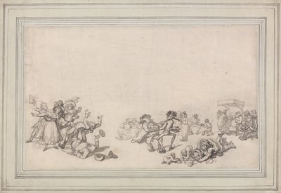 サーペンタインでのスケート 作： Thomas Rowlandson