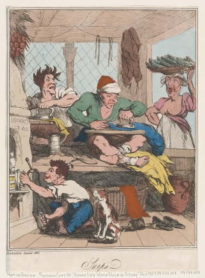 スニップス、1815年、1815年。 作： Thomas Rowlandson