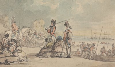 乗船する兵士たち 作： Thomas Rowlandson