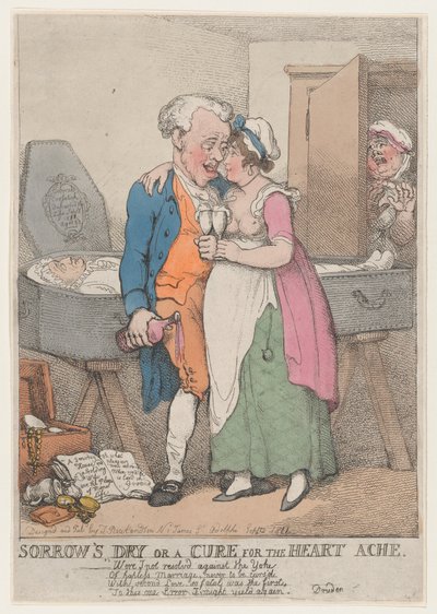 悲しみの乾き、または心の痛みの治療法、1811.、1811. 作： Thomas Rowlandson