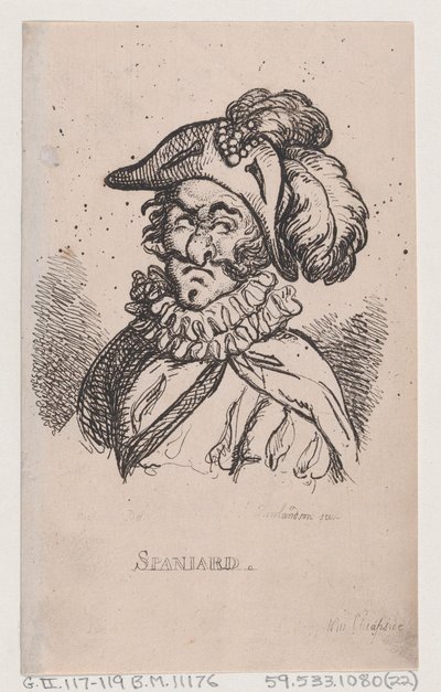 スペイン人、1808 年 4 月、1808 年 4 月。 作： Thomas Rowlandson