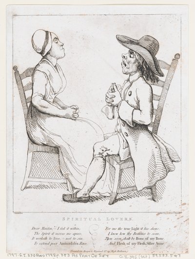 Spiritual Lovers、1797 年 1 月 2 日、1797 年 1 月 2 日。 作： Thomas Rowlandson