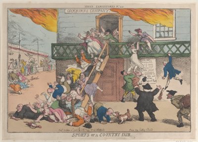 1810年10月5日に開催されたカントリー・フェアのスポーツ、1810年10月5日 作： Thomas Rowlandson