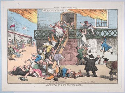 カントリー フェアのスポーツ、1810 年 10 月 5 日、1810 年 10 月 5 日。 作： Thomas Rowlandson