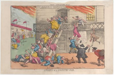 カントリー フェアのスポーツ、1810 年 10 月 5 日、1810 年 10 月 5 日。 作： Thomas Rowlandson