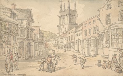 セント オーステル、コーンウォール、1780 ～ 1827 年。 作： Thomas Rowlandson