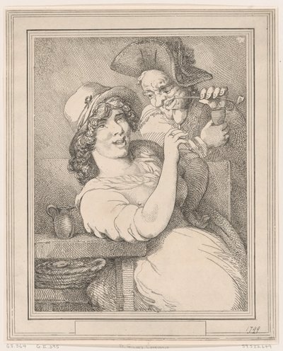 セント・ジャイルズの求婚、1799年、1799年。 作： Thomas Rowlandson