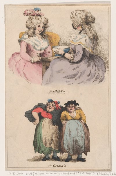 セント ジェームズとセント ジャイルズ、1791 年 12 月 1 日、1791 年 12 月 1 日。 作： Thomas Rowlandson