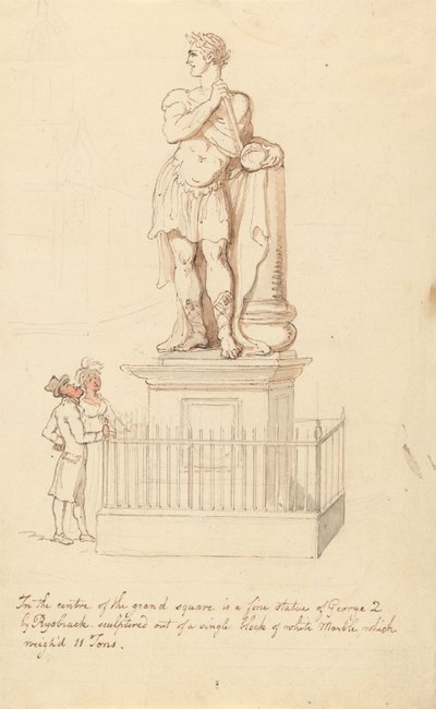 グリニッジのジョージ2世像 作： Thomas Rowlandson