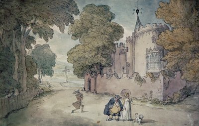 ストロベリーヒル（ハンドアクアチント） 作： Thomas Rowlandson