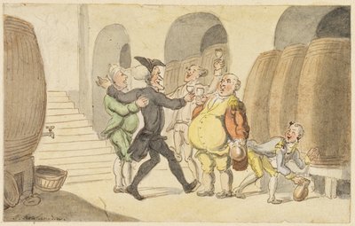 地下室から解放されたシンタックス博士の研究 作： Thomas Rowlandson
