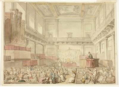 ロンドンの小宇宙からのロイヤルチャペル、ホワイトホールの研究 作： Thomas Rowlandson