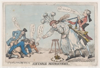 適切な制限、1789 年 1 月 28 日、1789 年 1 月 28 日。 作： Thomas Rowlandson