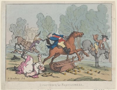 落ち着きの症状, 1807 . 作： Thomas Rowlandson