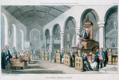 「構文の説教」、1813 作： Thomas Rowlandson