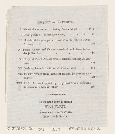 目次: ジョセフ・アンドリュースと彼の友人アブラハム・アダムス氏の冒険、1792., 1792 作： Thomas Rowlandson