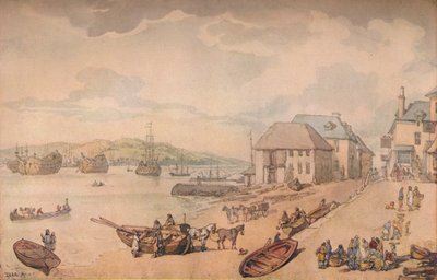 ターポイントトーポイント、プリマス、18世紀 作： Thomas Rowlandson