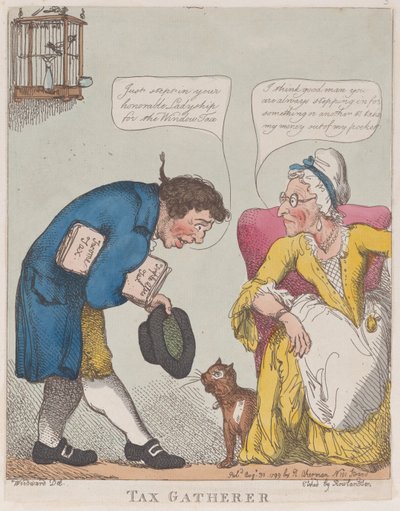 タックスギャザラー、1799年8月30日。, 1799年8月30日。 作： Thomas Rowlandson