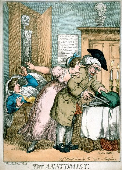 解剖学者、1811 作： Thomas Rowlandson
