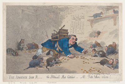 背教者ジャック・ロビンソン、政治的ネズミ捕り-N.B. Rats Taken Alive!、Mar...、1784 年 3 月 1 日。 作： Thomas Rowlandson