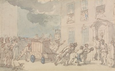 消防車の到着 作： Thomas Rowlandson