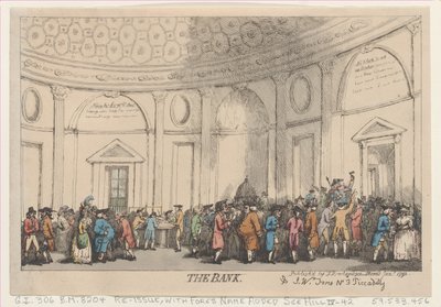The Bank, January 1792., January 1792. 作： Thomas Rowlandson