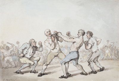 ボクシングの試合、 作： Thomas Rowlandson