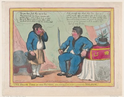 1806 年 5 月 1 日、勝利の勇敢なタールと嘆かわしいネルソンの残骸!、1806 年 5 月 1 日 作： Thomas Rowlandson