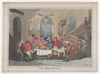 The Breakfast』1789年2月1日号、1789年2月1日号。 作： Thomas Rowlandson