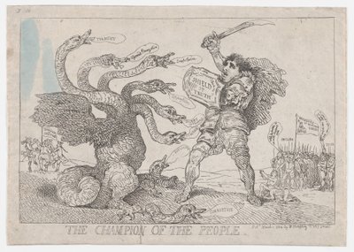国民のチャンピオン、1784 年 3 月 11 日、1784 年 3 月 11 日。 作： Thomas Rowlandson