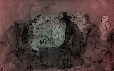 「ザ・チェス・プレイヤーズ 作： Thomas Rowlandson