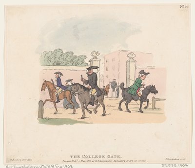 The College Gate, May 1, 1803., May 1, 1803. 作： Thomas Rowlandson