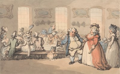 お風呂の快適さ：朝食 作： Thomas Rowlandson