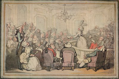コンサート。マシュー・ブランブルズ・トリップからバースまで、c1780-1820、1923 作： Thomas Rowlandson