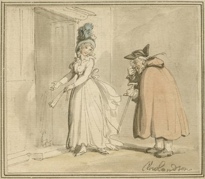 遊女、c.1785-1800 作： Thomas Rowlandson