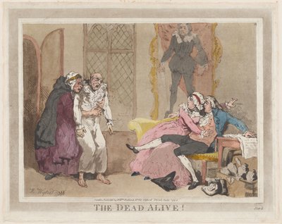 The Dead Alive!、1795 年 7 月、1795 年 7 月。 作： Thomas Rowlandson