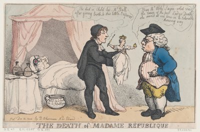 共和国夫人の死、1804 年 12 月 14 日、12 月 14 日 作： Thomas Rowlandson