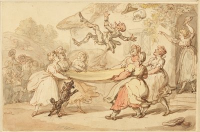 村中のささやかな娯楽のために実行された医師の罰 作： Thomas Rowlandson