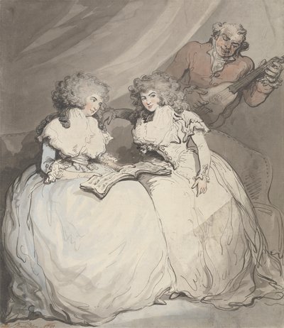 A Duquesa de Devonshire e a Condessa de Bessborough 作： Thomas Rowlandson