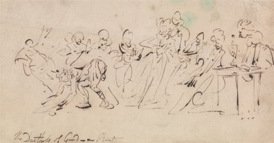 ゴードン公爵夫人の敗走 作： Thomas Rowlandson
