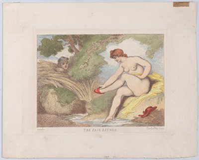 フェア・ベイザー、1799年、1799年。 作： Thomas Rowlandson