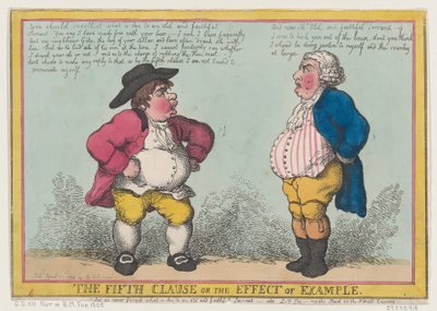The Fifth Clause, or the effect of example、1805 年 4 月 23 日、1805 年 4 月 23 日。 作： Thomas Rowlandson