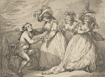 黄金のリンゴ、または現代のパリ、1785 年 3 月 2 日、1785 年 3 月 2 日。 作： Thomas Rowlandson