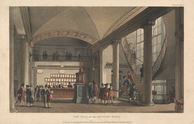 オークションマートのホール 作： Thomas Rowlandson