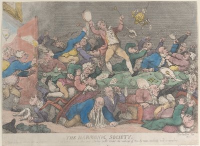 The Harmonic Society、[1810]、1811 年に再発行、[1810]、1811 年に再発行。 作： Thomas Rowlandson