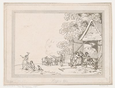 ヘイメーカーズ、1787年、1787年。 作： Thomas Rowlandson
