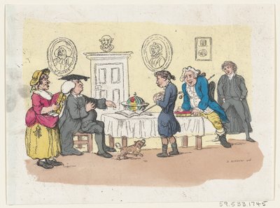 家族の希望 - 大学への入学、カリフォルニア州。 1803年頃。 1803年。 作： Thomas Rowlandson