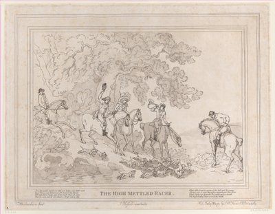 The Hunter from The Life of a Racehorse, or The High-Mettled Racer, July 20, 1789., July 20, 1789. 作： Thomas Rowlandson